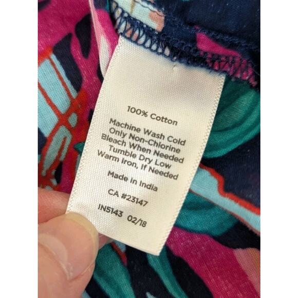 Talbots Shirt Womens Large The Classic Casual Button Up Jungle Botanical - Picture 10 of 10